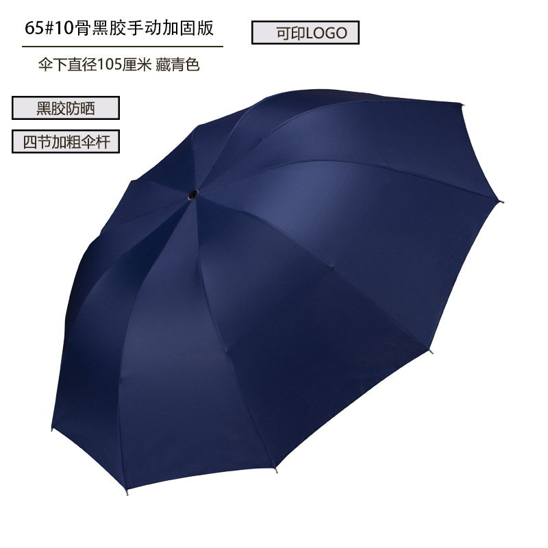 65#10骨黑胶藏青色 800