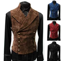 Внешняя торговля трансграничная AliExpress осень и зима новый мужской модный двубортный жилет с воротником-стойкой модный жилет пальто для студентов