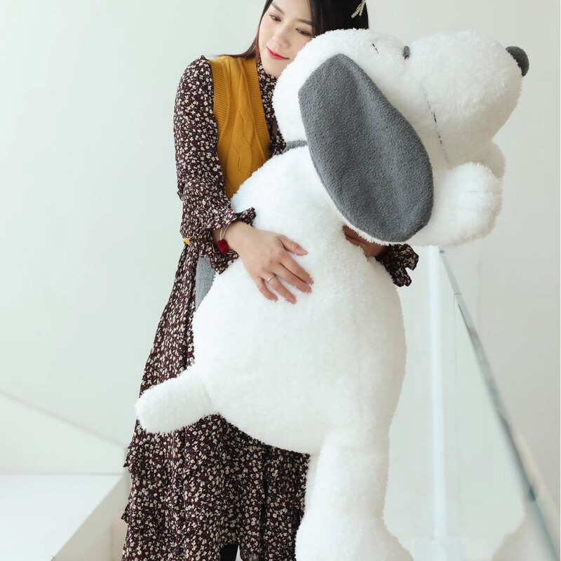 Cute cartoon dog big doll soft lying history big doll children's holiday gift