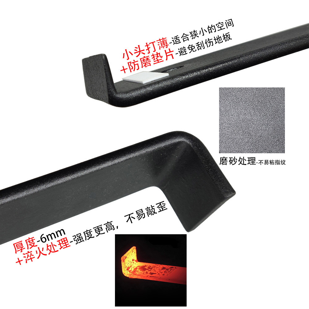 산업 등급 65 망간 6MM 두꺼운 백 포스 후크 280MM 340MM 395MM 백 포스 후크 담금질 표면 프로스팅 처리