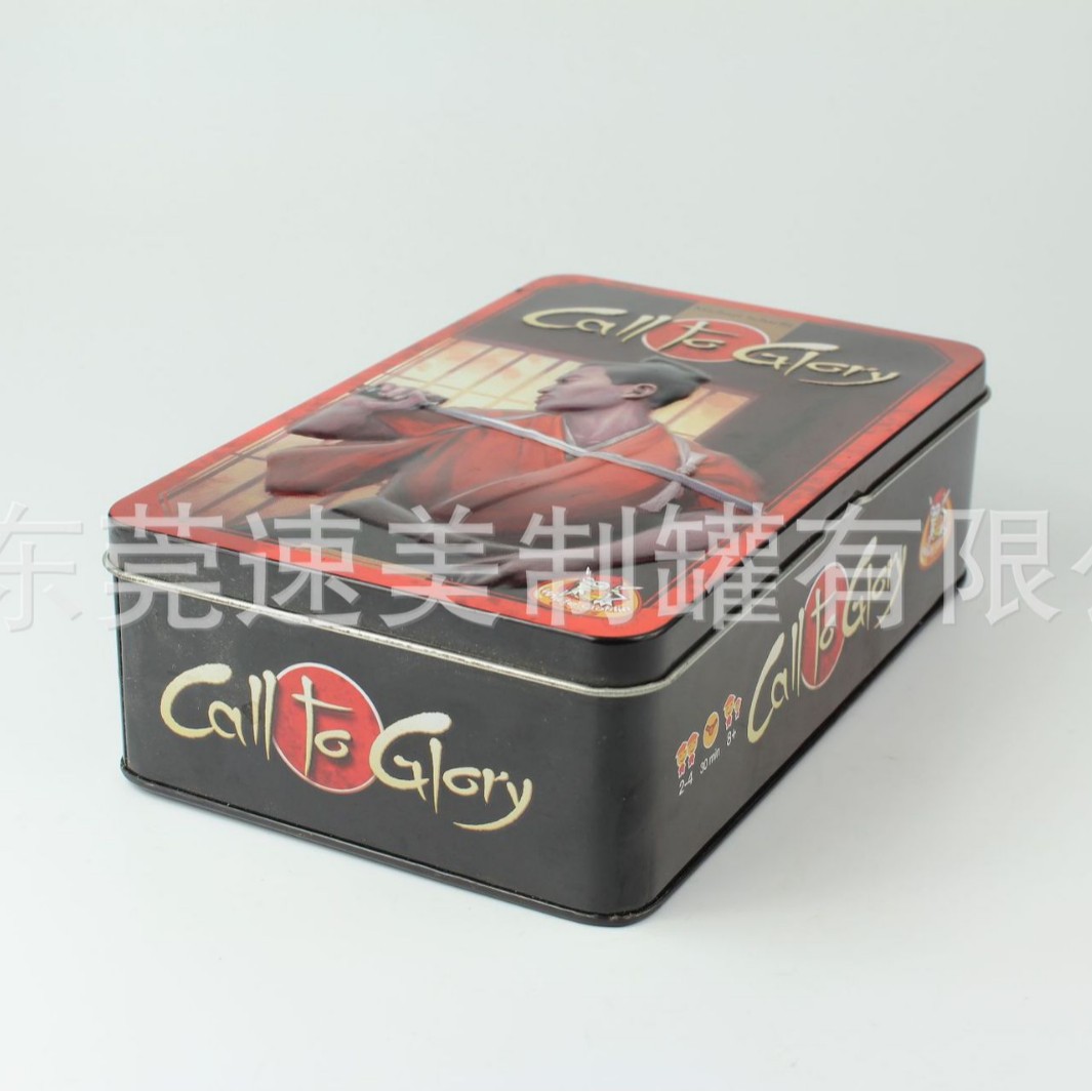 马口铁包装铁盒铁礼品带锁翻盖长方形铁盒 家居物品收纳方形铁盒