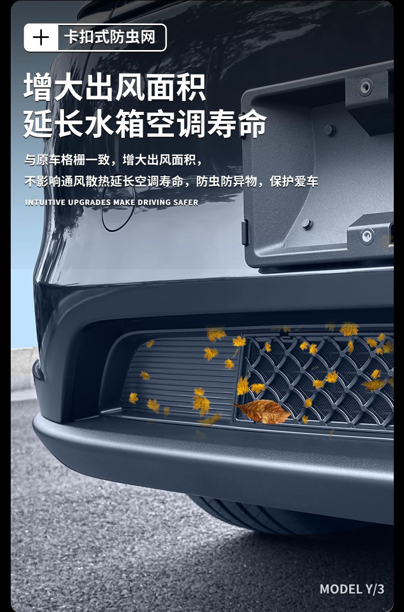 Suitable for the New Version of Tesla Model 3 Highland Removable Central Air Inlet Protective Cover Insect-Proof Net