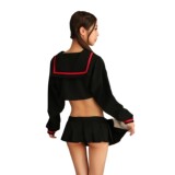 Сексуальное нижнее белье, милая униформа, перчатки, комплект, юбка в складку