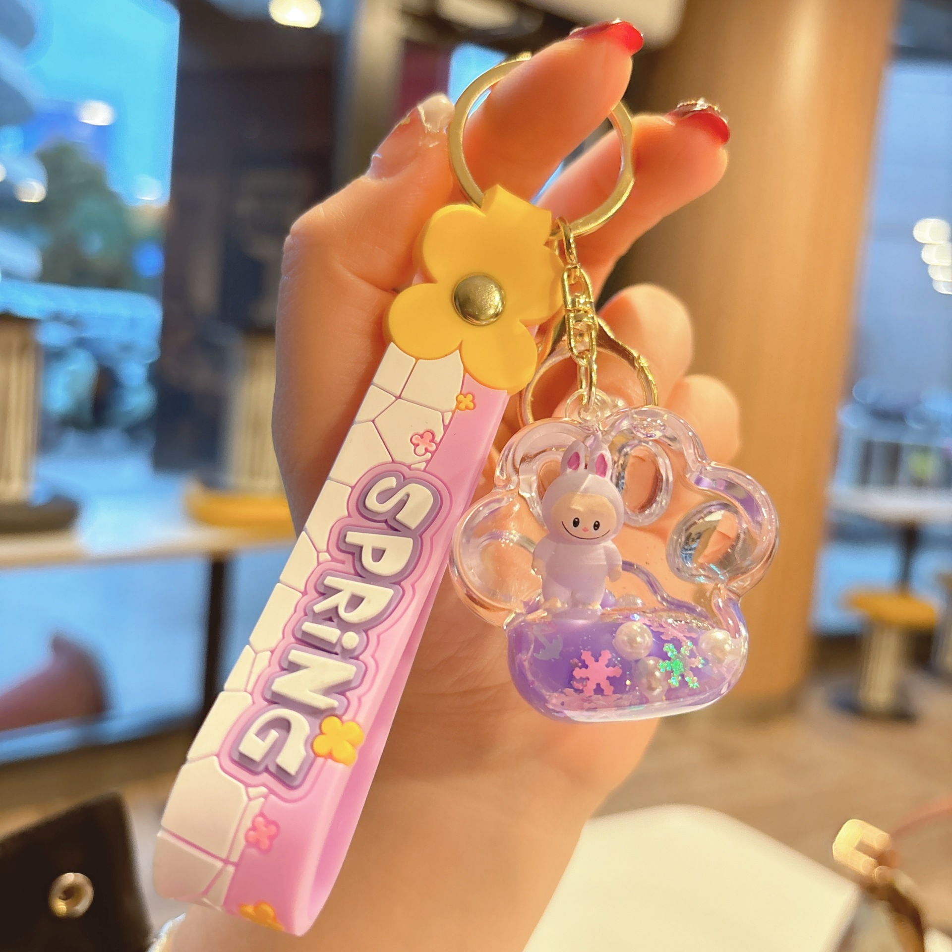 63g Weight Bag Pendant, Keychain Classification 1 Piece Quantity Party, Festival Occasion Acrylic Material Cartoon Character Pattern Unisex Gender Cute Style 1 Piece Cute Cartoon Character Acrylic Unisex Bag Pendant Keychain 6