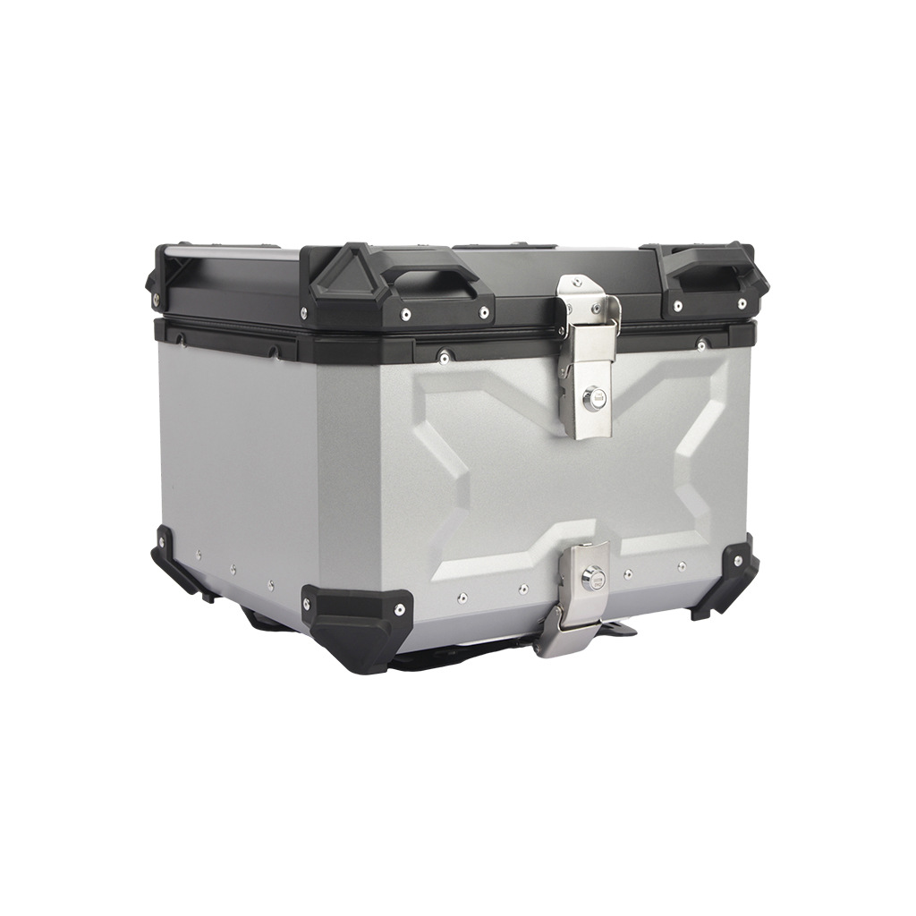 45L Motorcycle High-Strength Abs Quick-Release Waterproof and Anti-Collision Storage Box, Universal Large-Capacity Storage Tail Box for Electric Vehicles