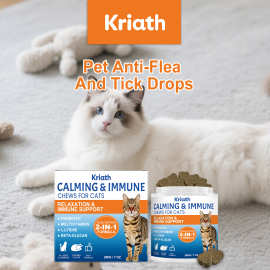 Kriath 猫咪咀嚼片 猫咪皮肤皮毛护理宠物护理温和成分营养补充