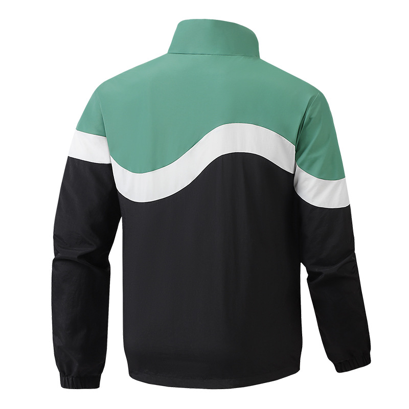 2025 nuevo hombre deportivo casual chaqueta de empalme primavera y otoño delgada marca de moda versátil viaje de moda masculina