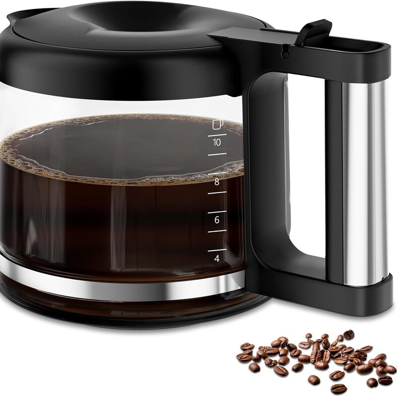 De'Longhi Coffee Machine Replacement 10-Cup Coffee Pot Suitable for Com532M 3066 3067 3093 3094 De'Longhi Coffee Machine Replacement 10-Cup Coffee Pot Suitable for Com532M 3066 3067 3093 3094