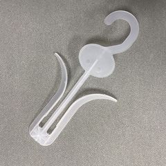 Black plastic herringbone sandals hook, PP children's hole sandals display hook, clear