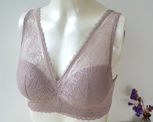S512 new long-term rear three-breasted lace full cup with large size bra M to 5L