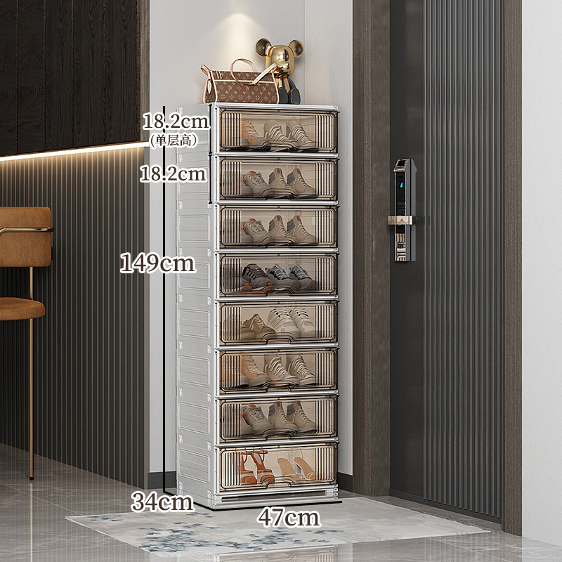 ✿ ✾ ✽ ✽ ✾ ✿    [6면 모두 단단함] 넓어지고 두꺼워짐, 1열, 8겹 - 대형 신발 16켤레 수용 가능 ✿ ✾ ✽ ✽ ✾ ✿