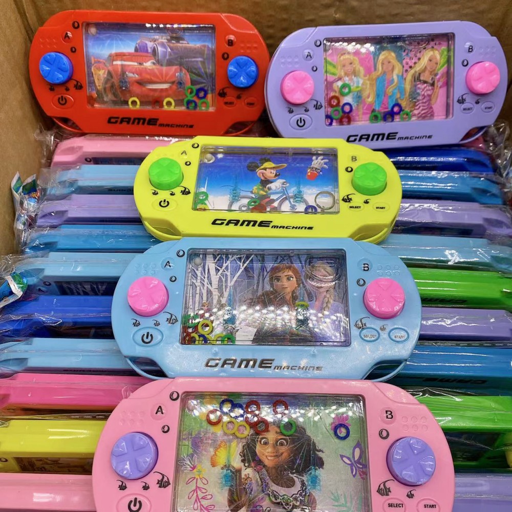 Anillo nostálgico máquina de agua de dibujos animados recta pequeña máquina de Juego Mini mano juguetes educativos para niños puesto de suministro