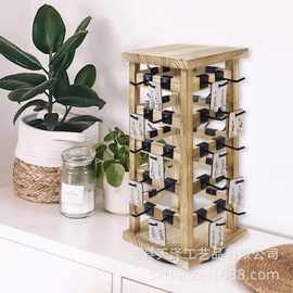 木质可旋转首饰架夜市摆摊耳钉耳环挂架珠宝饰品发箍陈列展示架