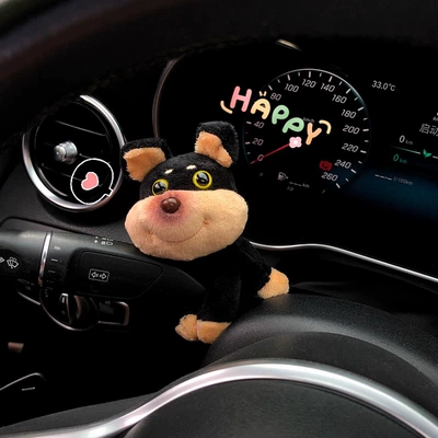 Cute Bee Dog Car Fender Decoration Car Doll Wiper Turn Signal Car Interior Accessories Ornaments for Women