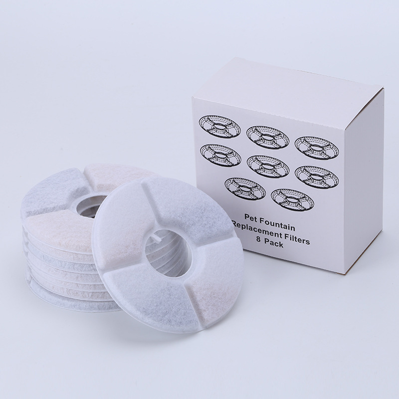 Elemento de filtro de carbón activado de resina de algodón Elemento de filtro de dispensador de agua para mascotas exclusivo transfronterizo