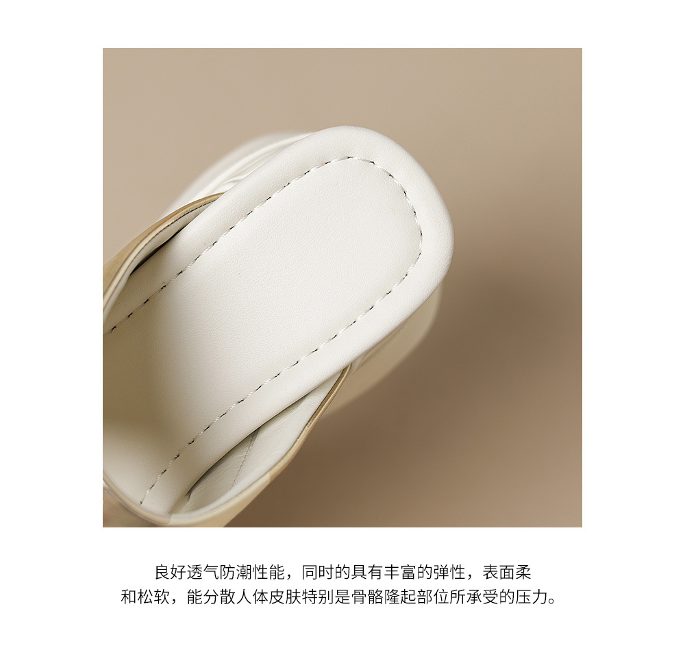 Dép sandal nữ quai ngang đế xuồng cao 12cm da thật đi biển mùa hè — đen, vàng sâm panh, Trắng, bạc chi tiết 16