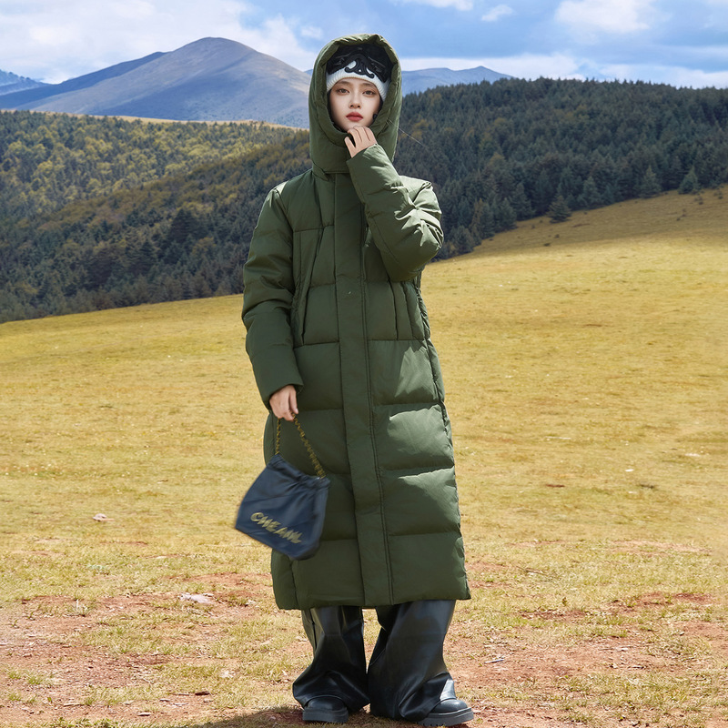 Helly Hansen Same Style down Jacket for Men and Women, Mid-Length Couple Cross-Border Outdoor Workwear Hooded Casual Sports Jacket