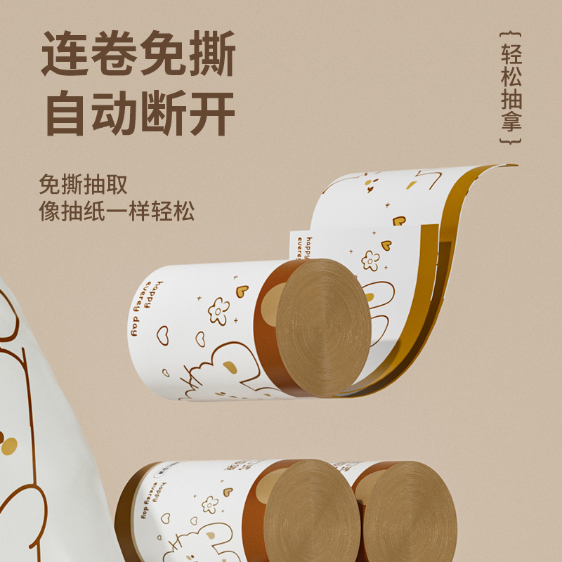 卡通免免撕垃圾袋印花手提式收口加厚家用厨房宿舍不脏手垃圾袋|undefined
