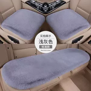 Five-piece set of winter-proof, faux rabbit fur car seat cushions, designed to keep you warm, with a non-shedding, universal fit for all car seats