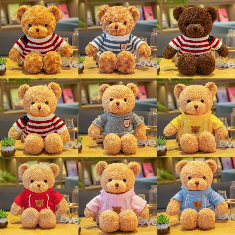 Little Bear Doll Sweater Teddy Bear Stuffed Toy Bear Hug Bear Gift Box Little Bear Doll Plus Logo Event Gift