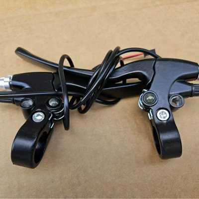 2024 Electric Scooter Brake Handle with Rearview Mirror, 8-Mile Range Brake Handle with Power-Off Function for Factory Use, Foreign Trade, 2-Wheel Electric Motorcycle