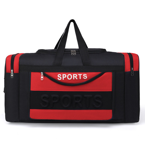Foldable travel bag with large capacity outdoor bags, hand-held luggage storage bag for women, dry and wet separation fitness bag