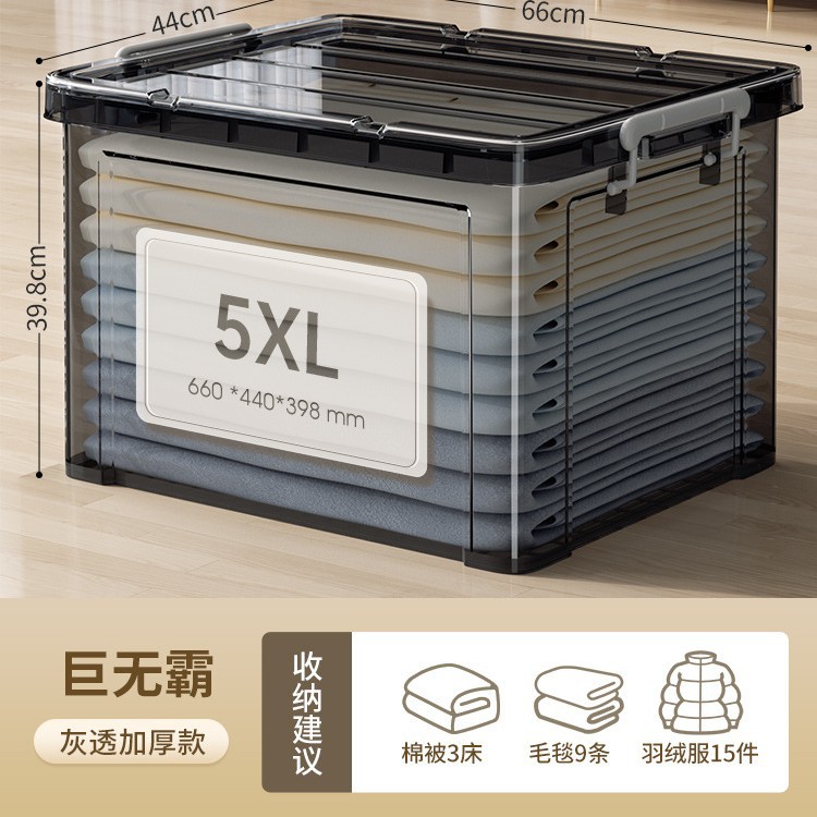 服玩具整理箱大容量透明収納ボックス家庭用プラスチック収納ボックス間食予備収納ボックス