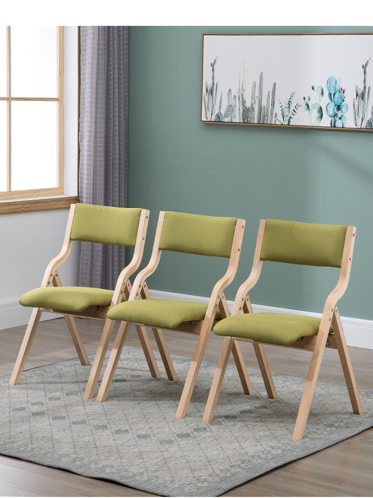 实木折叠椅家用小户型用餐椅不占空间椅子书房靠背椅便携户外椅