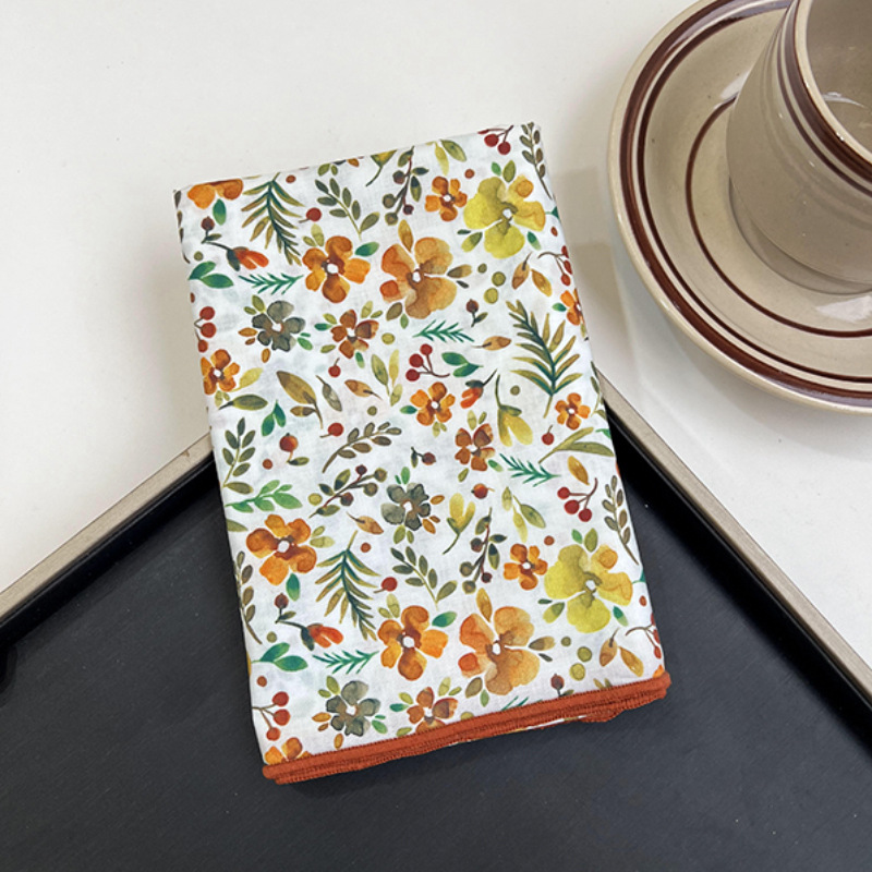 Verano y otoño japonés, flores de algodón, bufandas cuadradas, bufandas retrógradas para mujeres, bufandas de seda delgadas y frescas