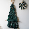 Brand Scandinavian woven green Christmas pendant handmade, Nordic style, boho style