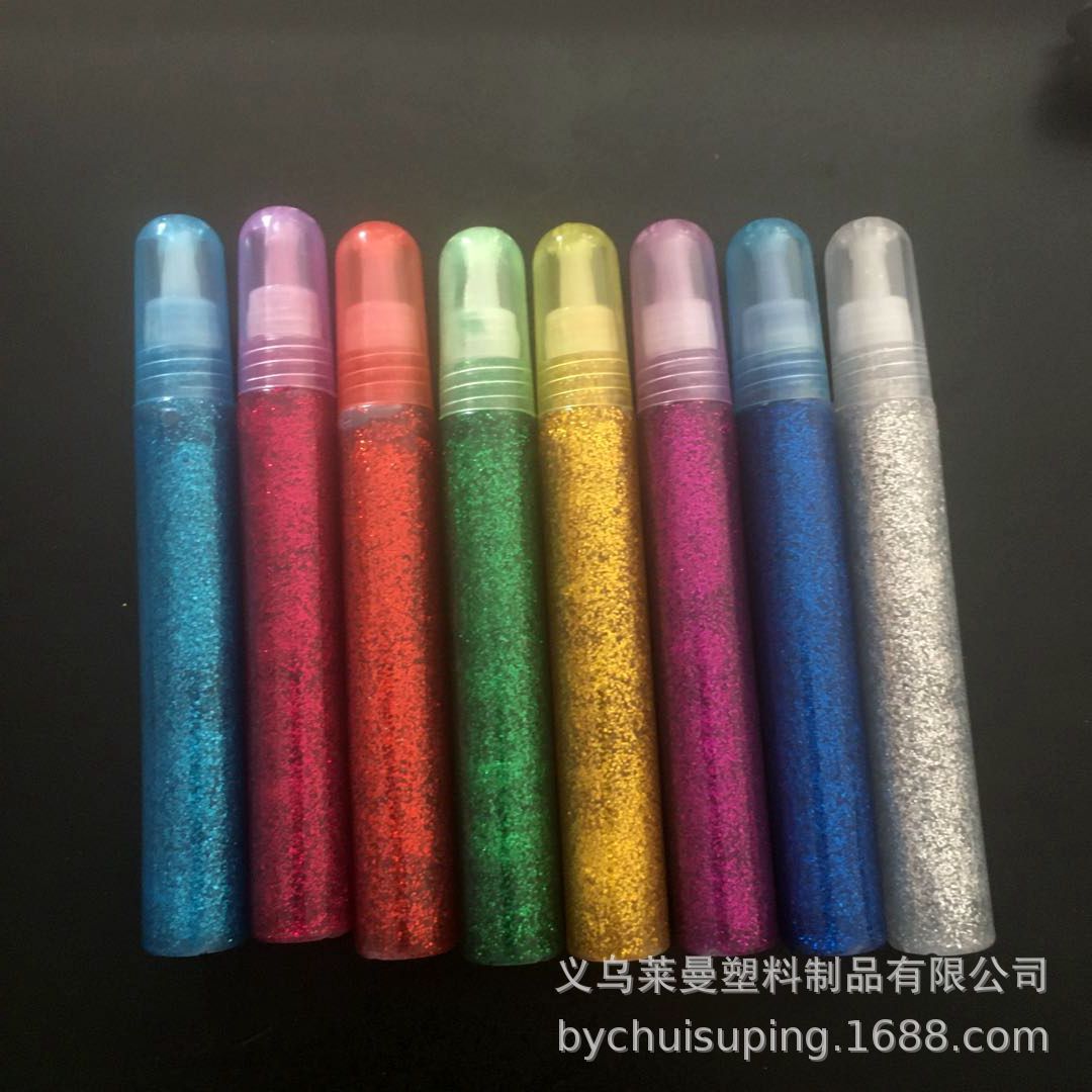 供应儿童画画笔美术颜料10克金粉笔金葱胶闪光胶笔