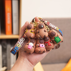 カピバラ カピバラ キーホルダー ペンダント かわいい漫画人形 キーチェーン 車のランドセル ペンダント 小さなギフト