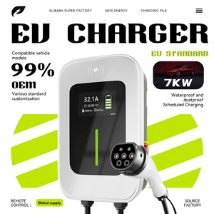 Avropa Standartı 7Kw Yeni Enerji Avtomobil Type2 Doldurma Stansiyası