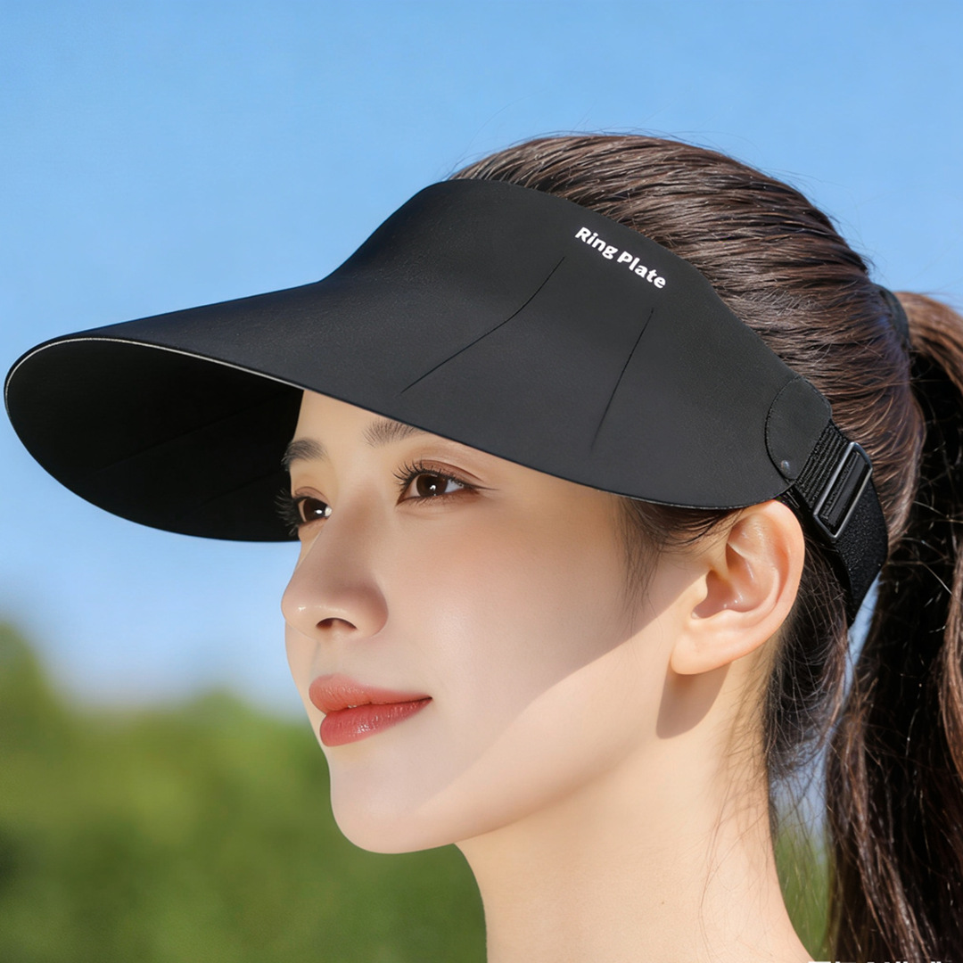Cappello da sole donna a tesa larga con protezione uv e top aperto_voghion.com