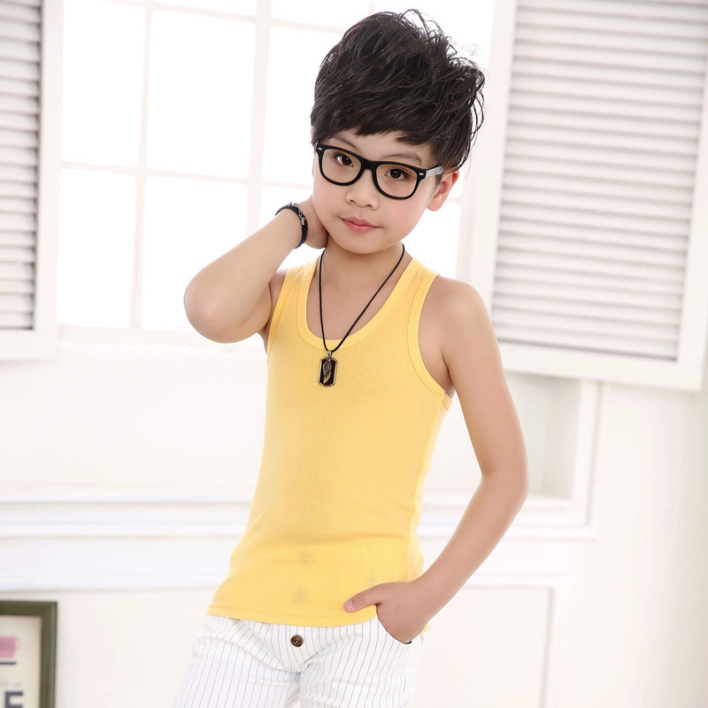 Camiseta de algodón para niños en forma de I para niñas pequeña camisola para niños ropa interior para niñas de verano