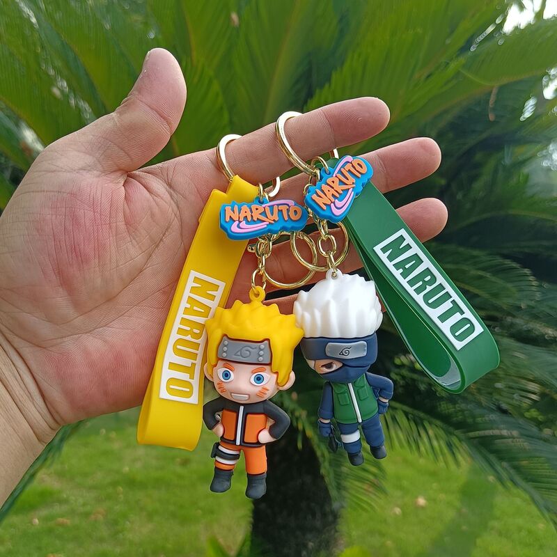 Cartoon Naruto Key Pendant Car Dropping Glue Naruto Doll Key Chain Couple Schoolbag Keychain Wholesale