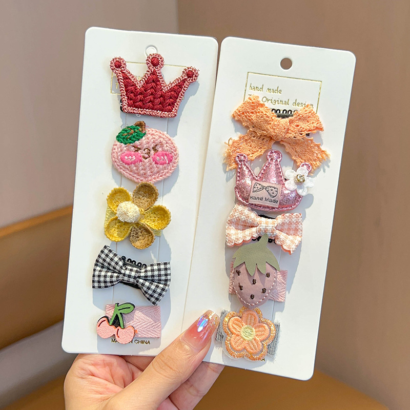 크라운 [10종세트] [헤어클립]