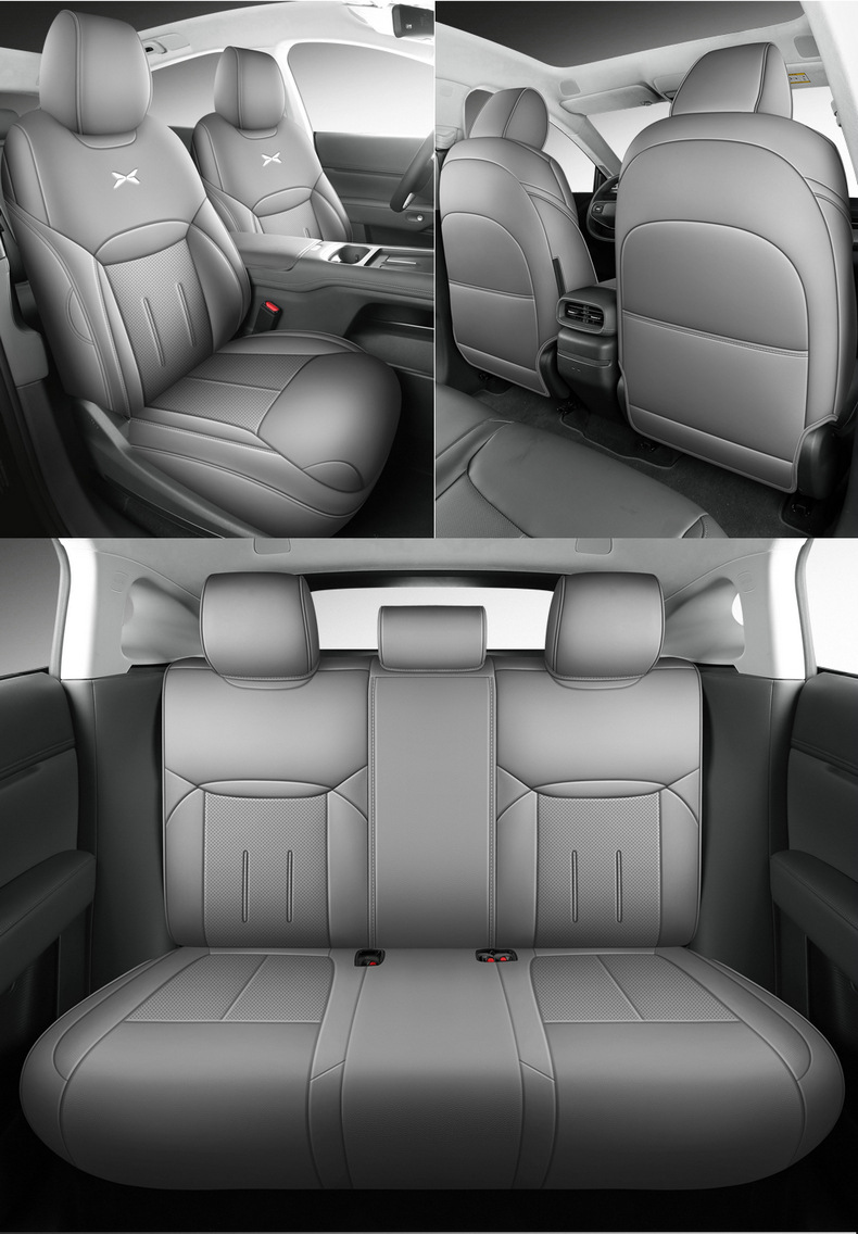 Xpeng G6 Special Car Seat Cover, Universal for All Seasons, Full Surround Seat Cushion, Perforated Leather, Breathable Interior Modification Seat Cover