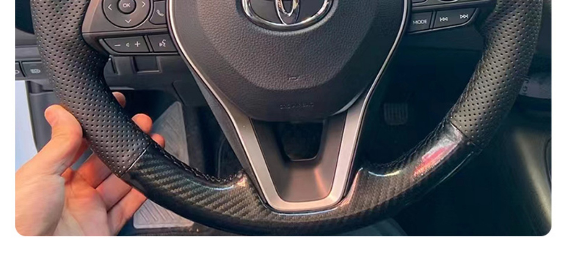 Special Toyota Corolla, Landa, Camry, Wildan, Asia Dragon, Senna Leather Hand-Stitched Steering Wheel Cover