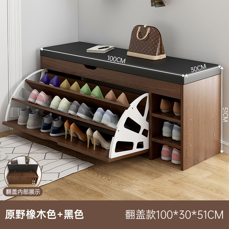 Zapatero hogar puerta interior multi-capa simple zapato gabinete 2024 nuevo popular Gran capacidad Flip zapato cambio taburete
