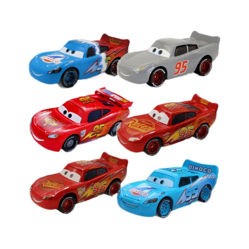 Historia del coche N ° 95 dinosaurio de dos colores gris McQueen Generación de tres generaciones de aleación de carreras modelo de coche de juguete para niños