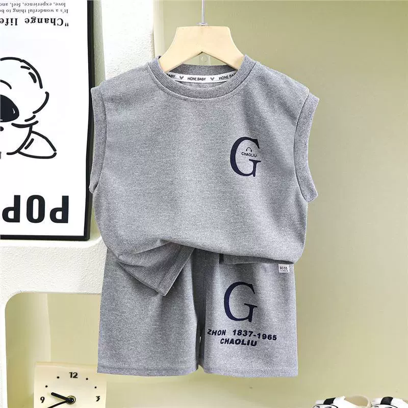 Children's vest, summer set, shorts for boys, summer clothing, children's clothing
