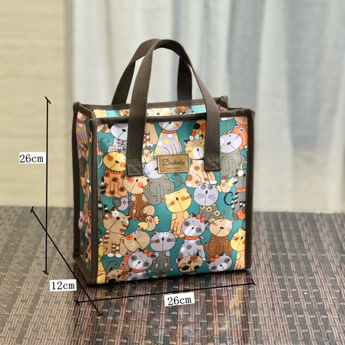 New Korean version waterproof thickened large capacity student work portable lunch box bag snacks mommy bag toiletry bag