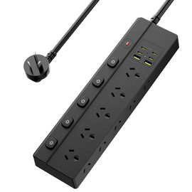 跨境专供澳洲延长线排插独立开光控制10孔TYPE-C*4+USB*2过载保护