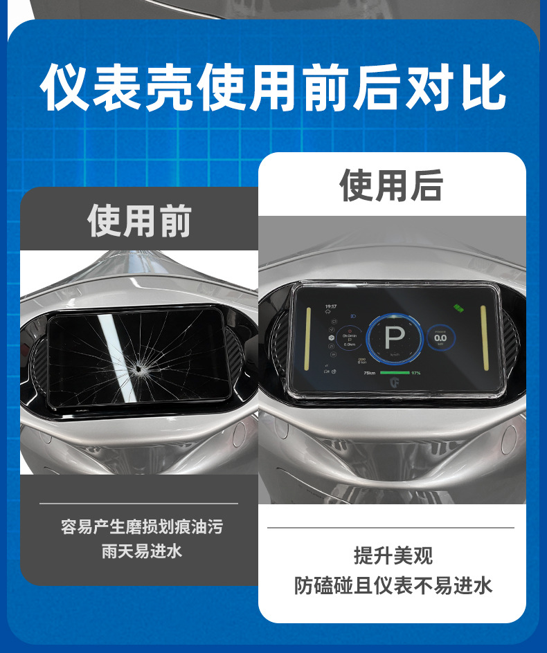 Suitable for Ninebot Q5 95C Waterproof Instrument Case Q5 85C/Q5 80C Central Control Screen Protective Cover Accessories