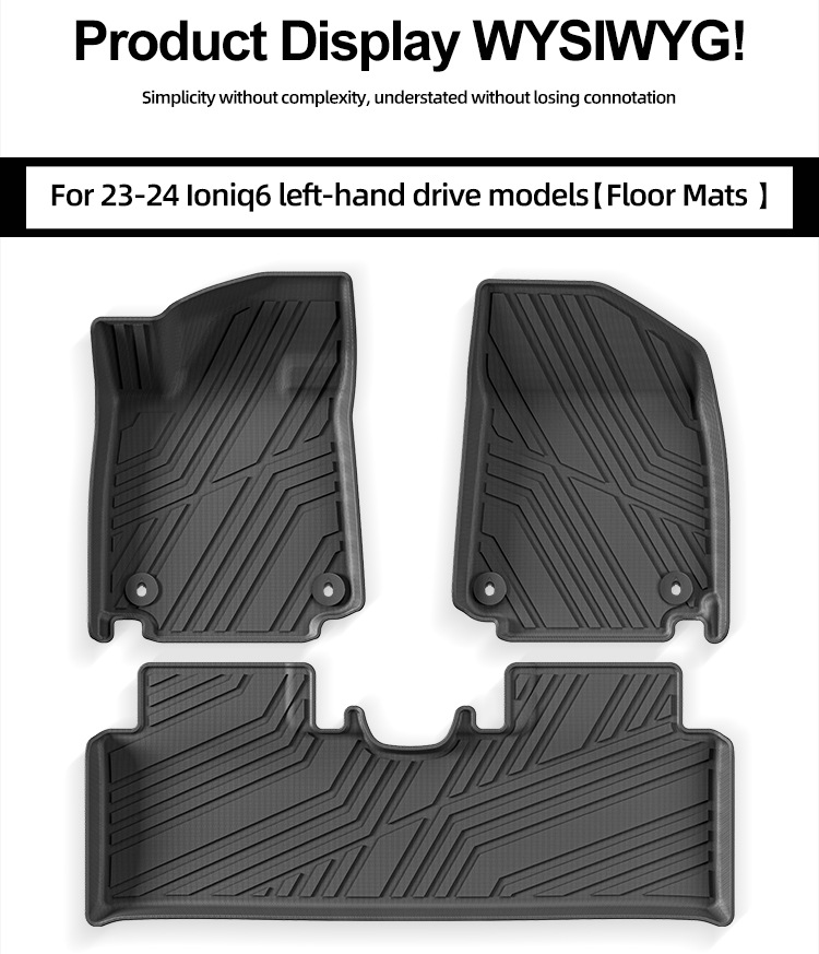 TPE Car Floor Mats for 23-25 Hyundai IONIQ 6 + Trunk Mat