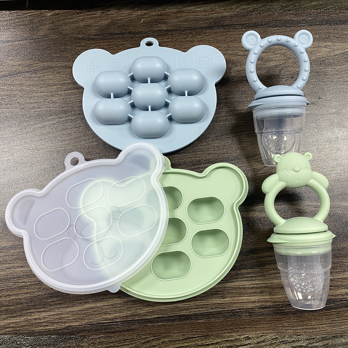 Madre y bebé personalizados, frutas y verduras para bebés, alimentos suplementarios, artefactos mágicos, frutas de silicona de grado alimenticio, frutas y frutas para bebés, dientes para bebés