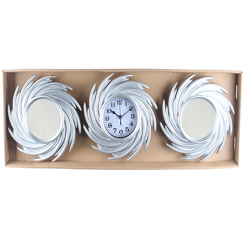 Reloj de pared europeo/americano moderno simple, reloj triple decorativo, reloj de cuarzo creativo de moda para sala/comedor