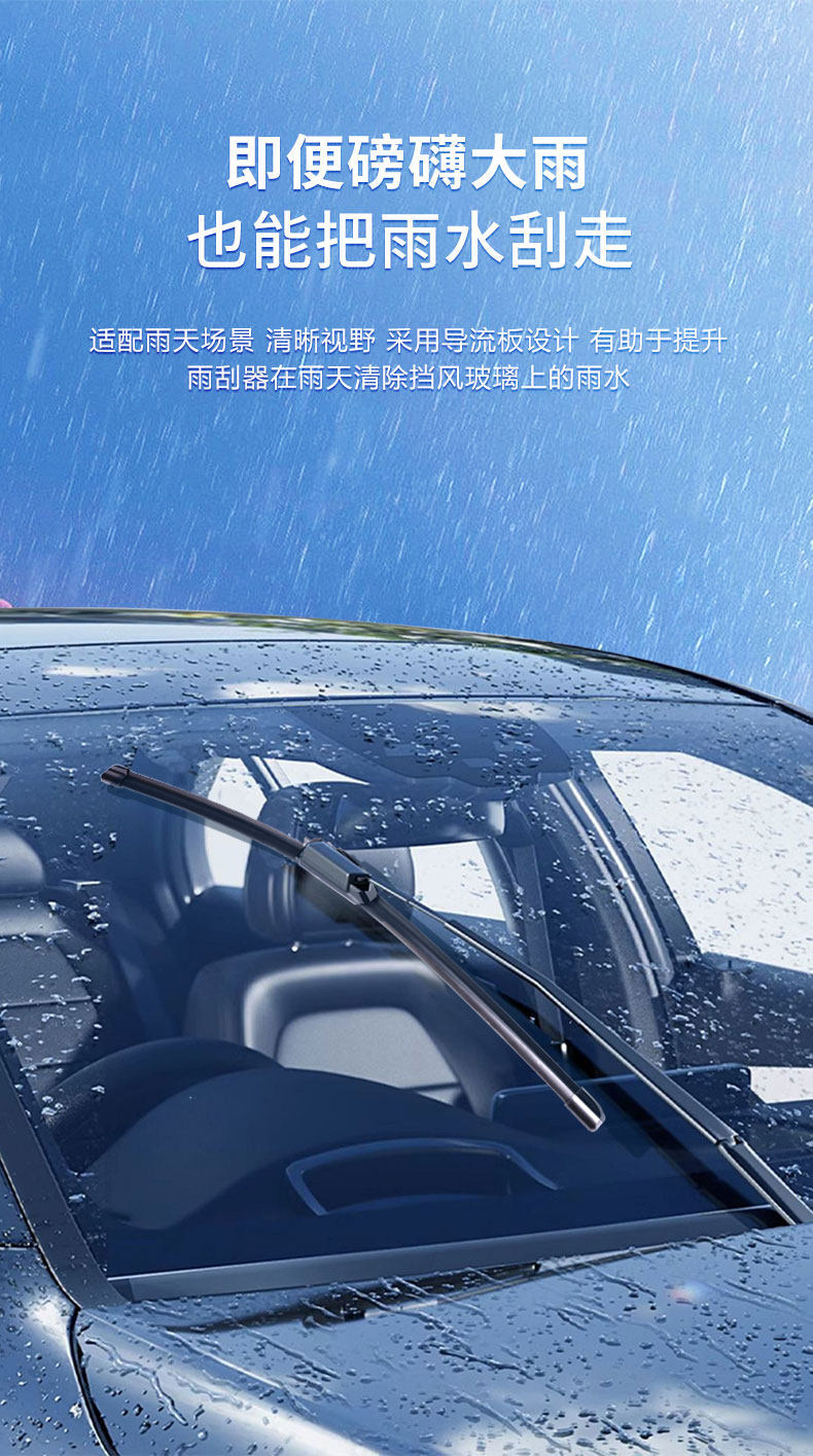 Six-layer rubber strip wipers suitable for Citroen C4L, C3-XR, Elysee, C2/C5/Picasso