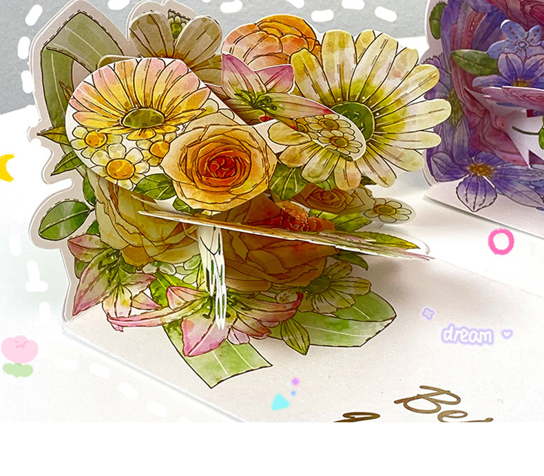 Birthday Pastoral Flower Paper Party Card display picture 2